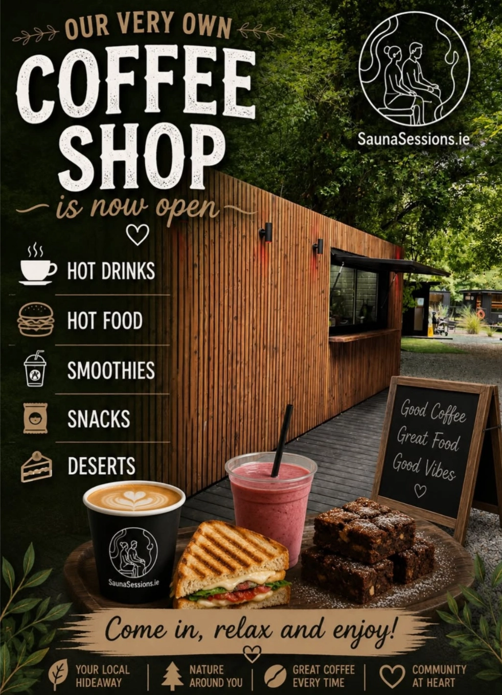 coffee shop stradbally at SaunaSessions.ie
